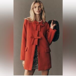 Elegant Red Women's HUTCH Coat from Anthropologie size L